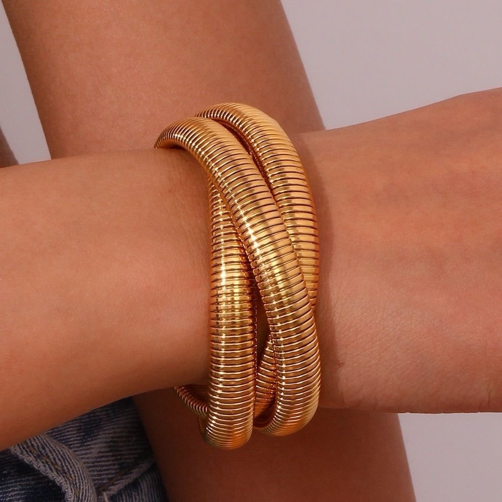 3 Layer Bracelet - Gold (7306)
